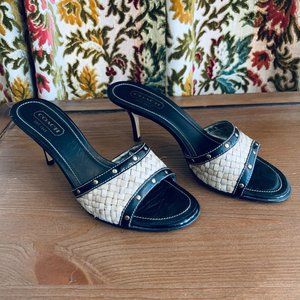 Coach Leather Pump Sandal, Size 9